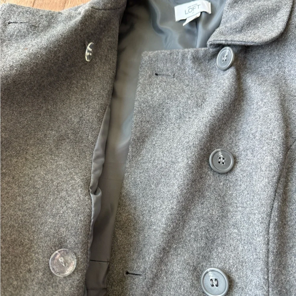 Ann Taylor Loft grey wool peacoat